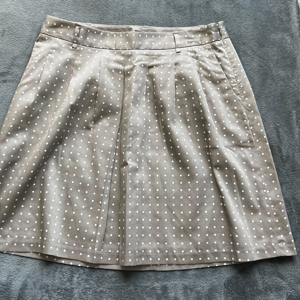Beige Polka Dot The Limited Mini Skirt Size 8